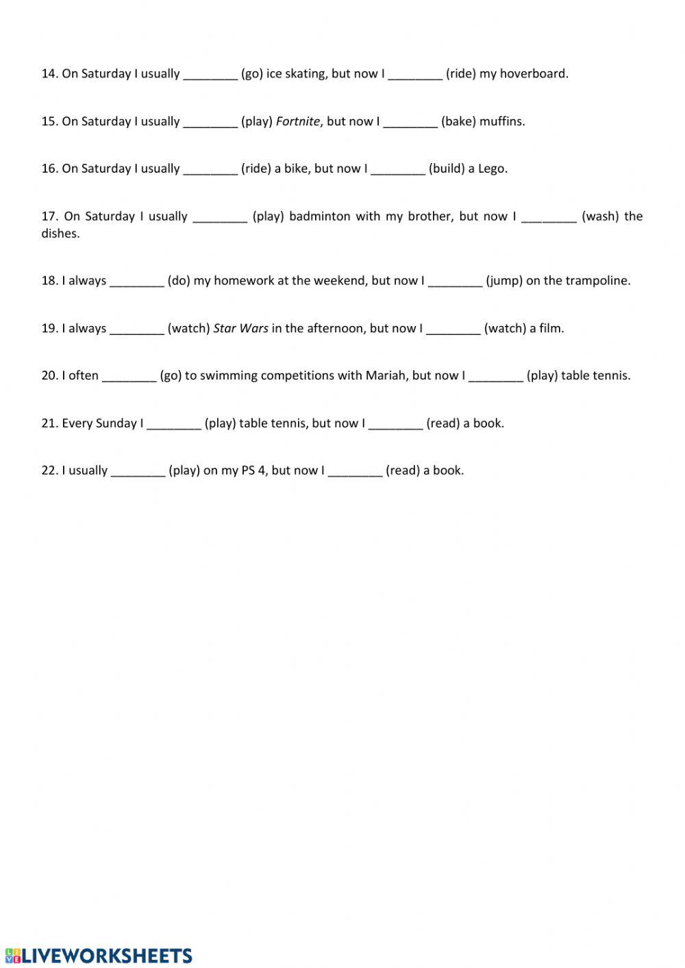 4 A STARS - Present Simple vs. Present Progressive