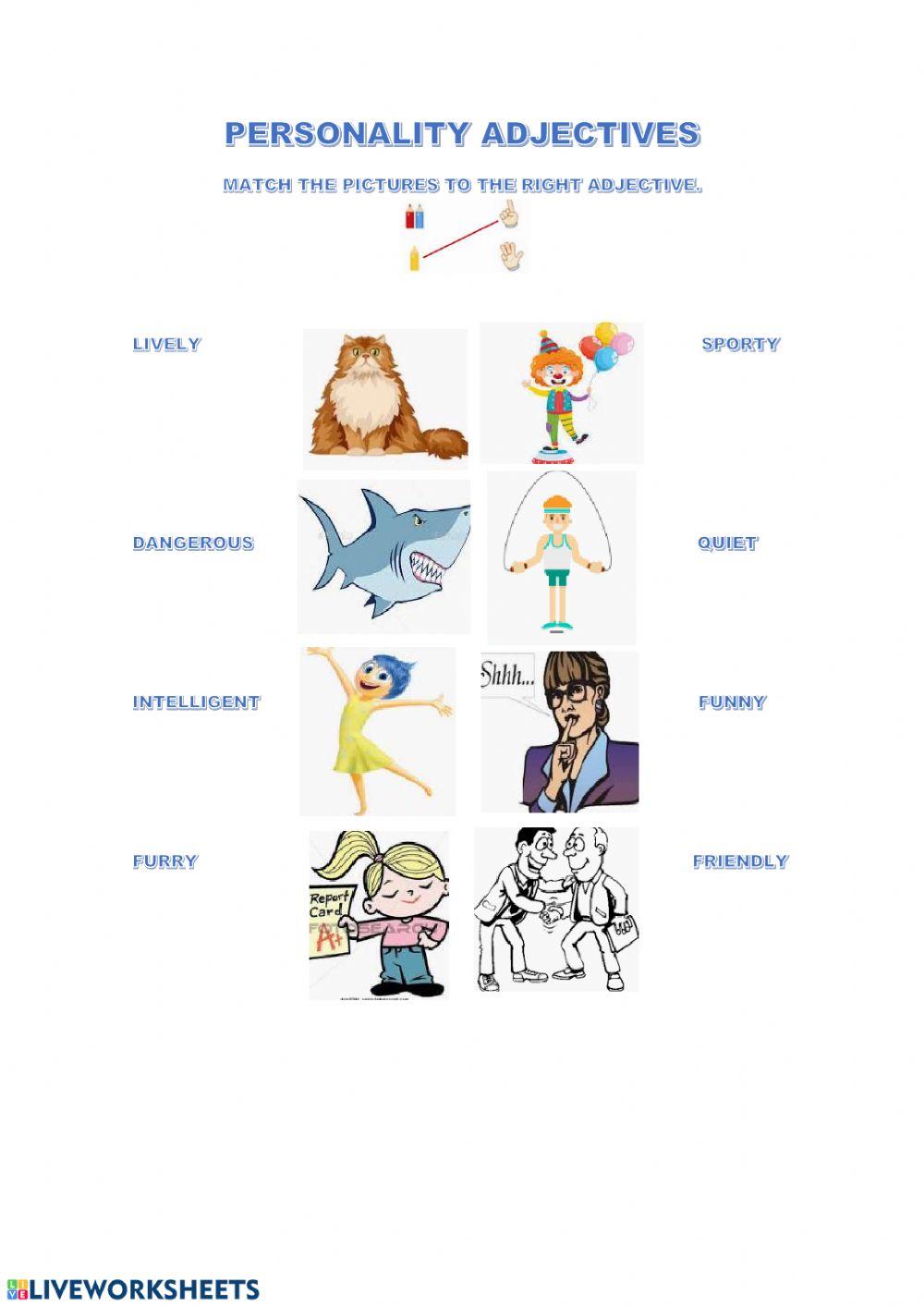 Personality adjectives