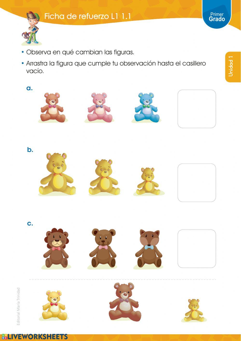 EMT Matemática 1er Grado Unidad 1 Ficha 1