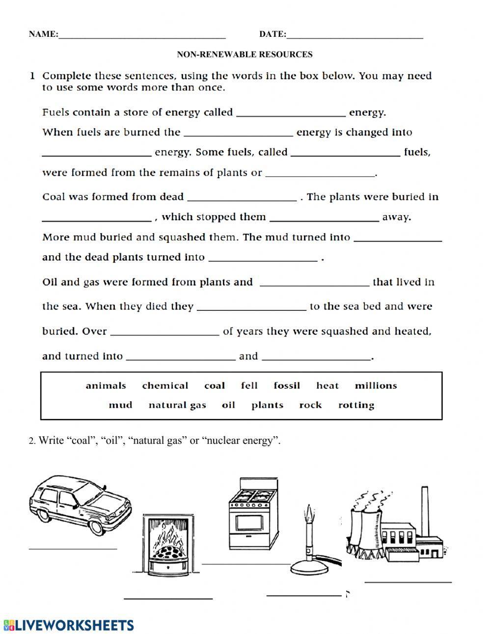 Nonrenewable energy 70571 Shaughton Live Worksheets