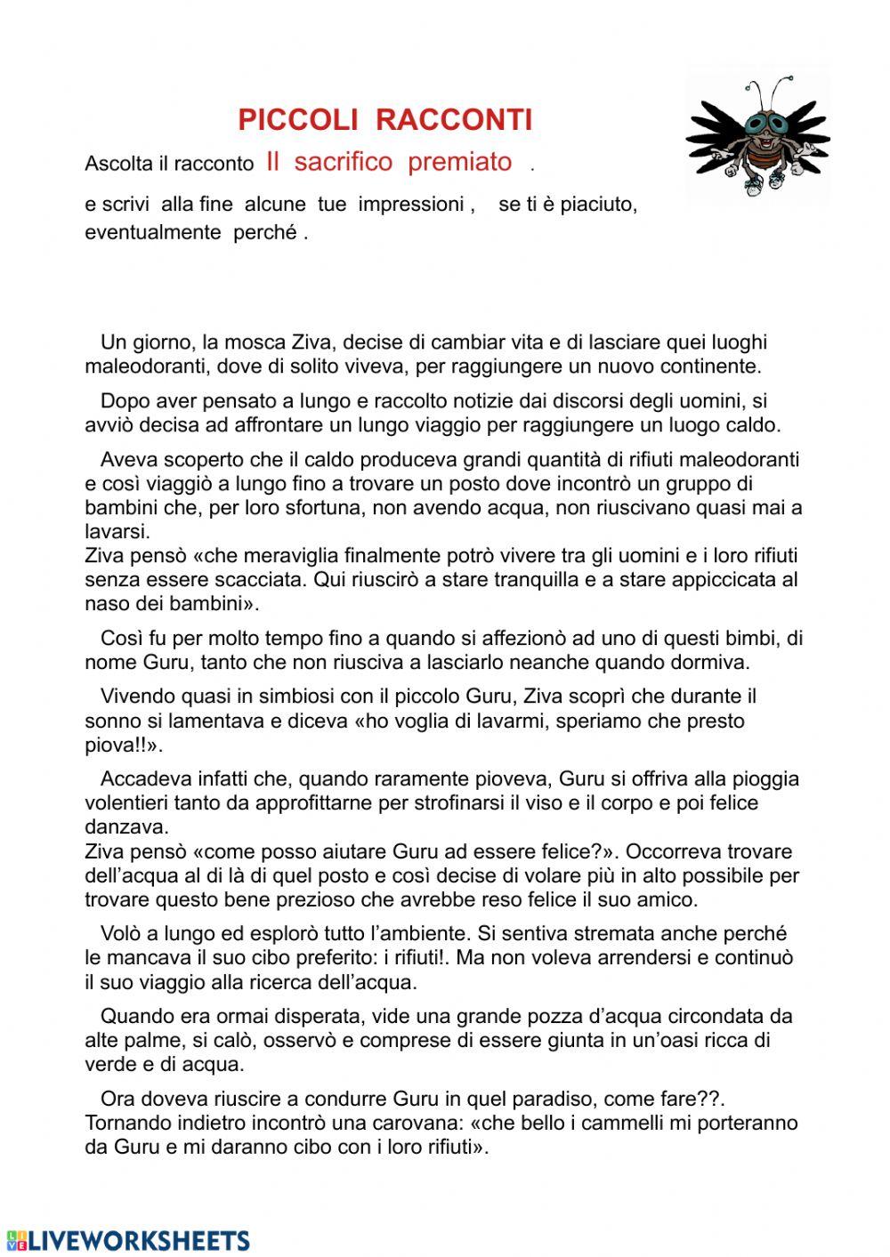 Favola : il sacrificio premiato