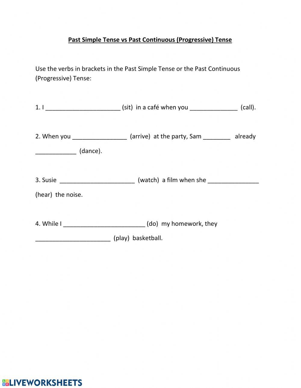 Past Simple vs Past Continuous (Progressive)