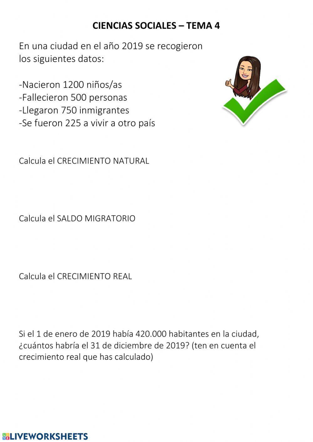 Calcular crecimiento real