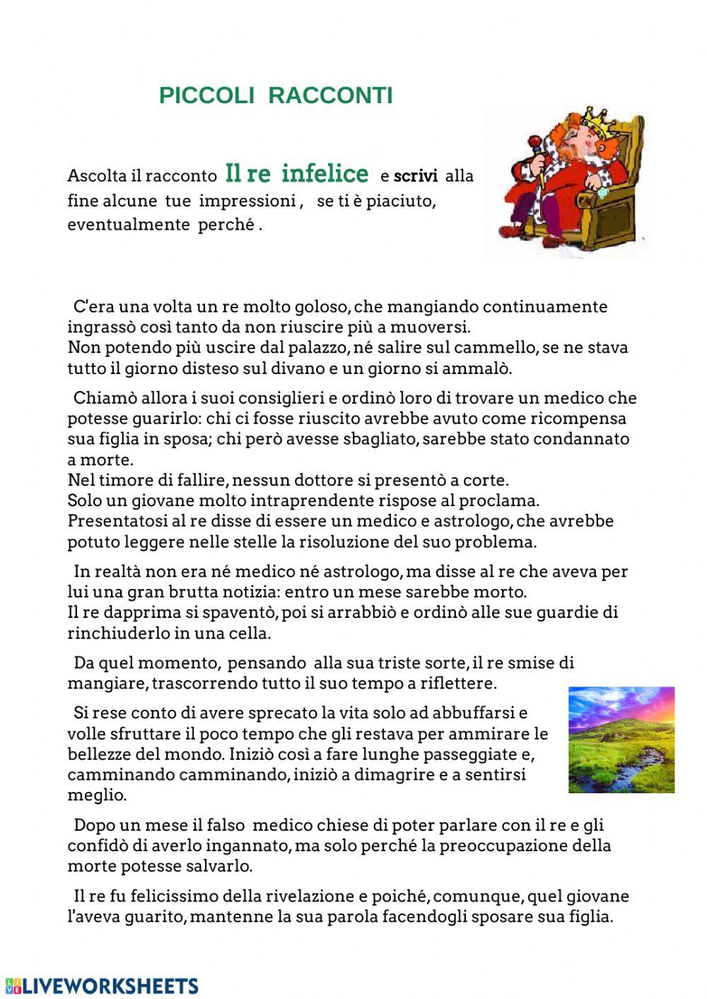 Favola : il re infelice