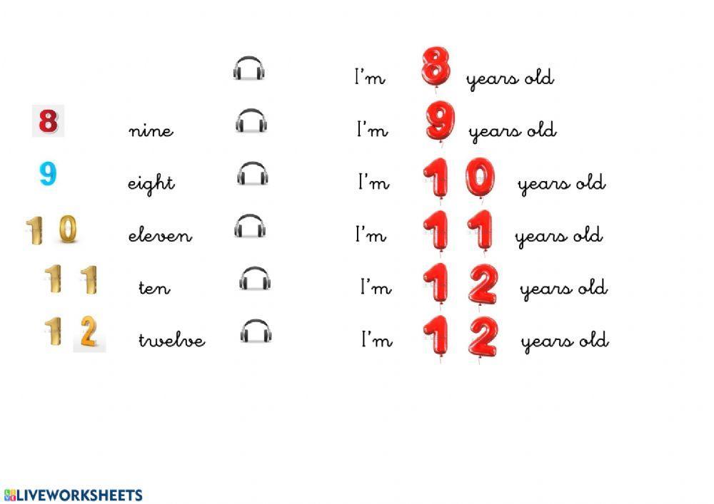Numbers. How old are you?