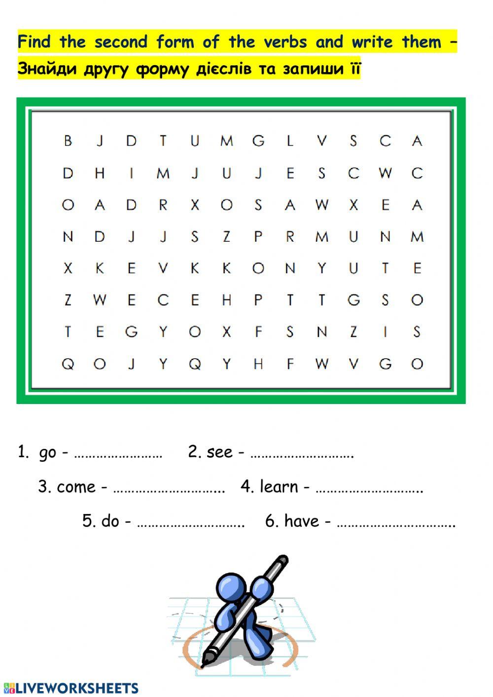 Past simple - irregulars - part 2