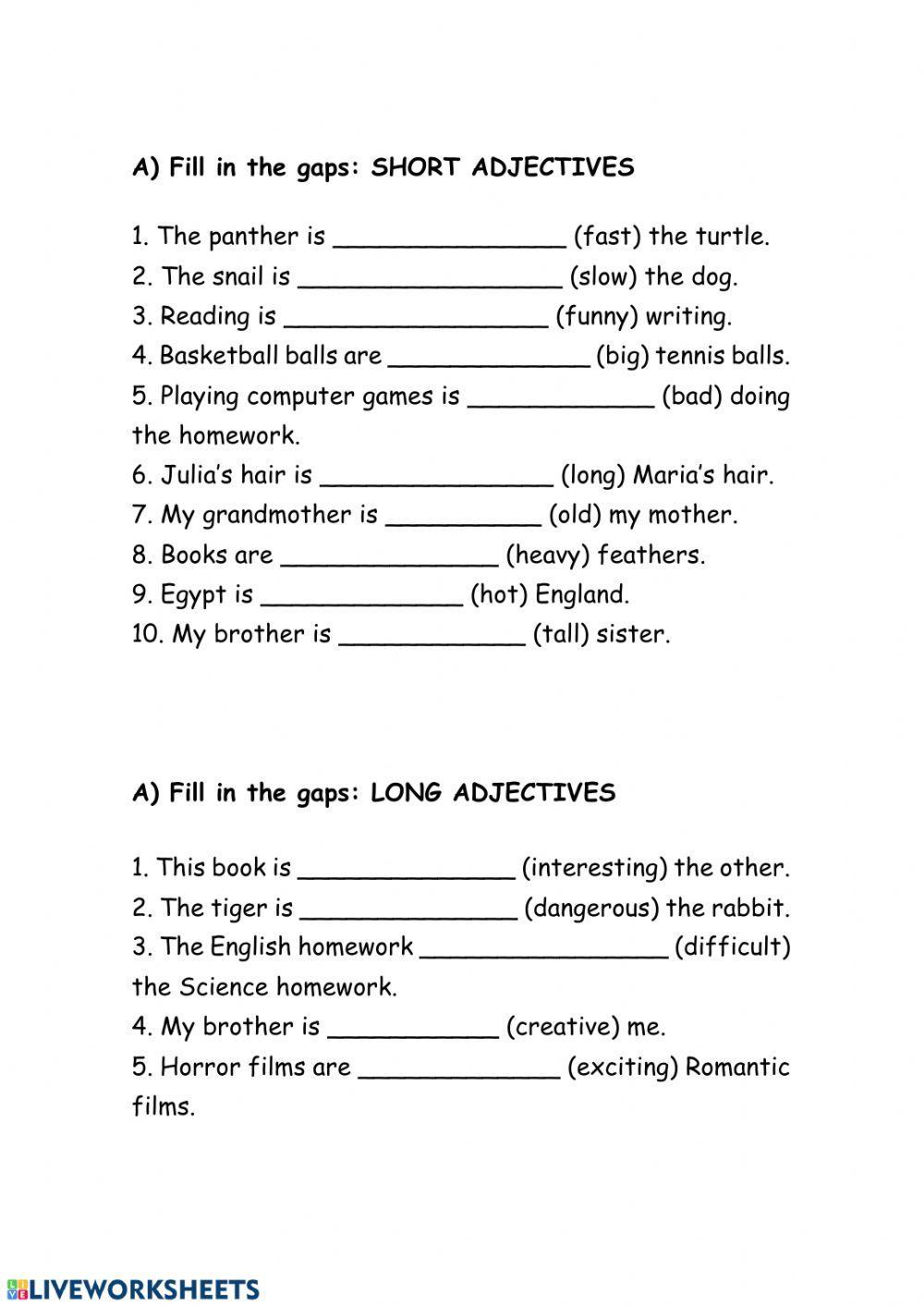 1. Comparatives theory