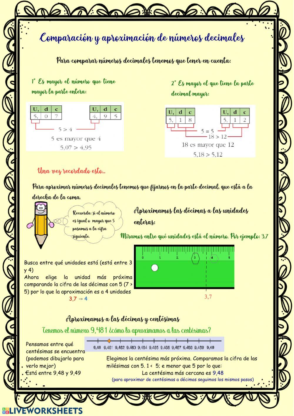 Aproximación de decimales