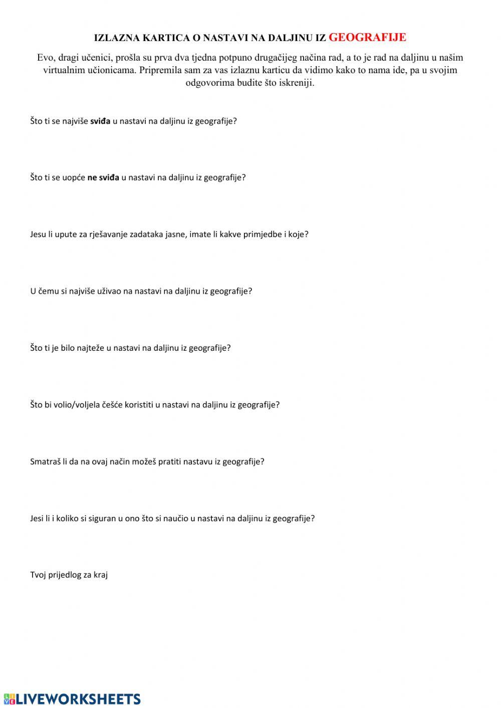 Vrednovanje nastave na daljinu