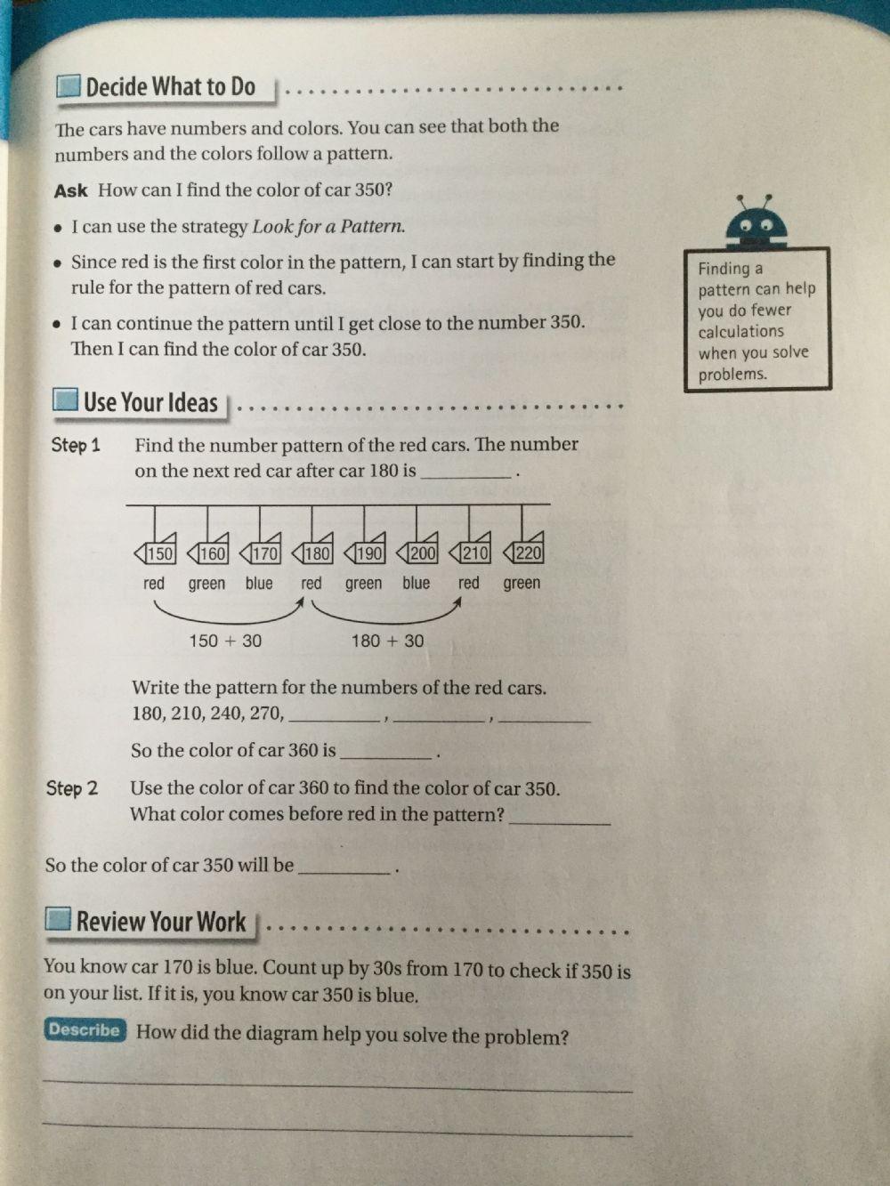 Look for a pattern problem solving 2