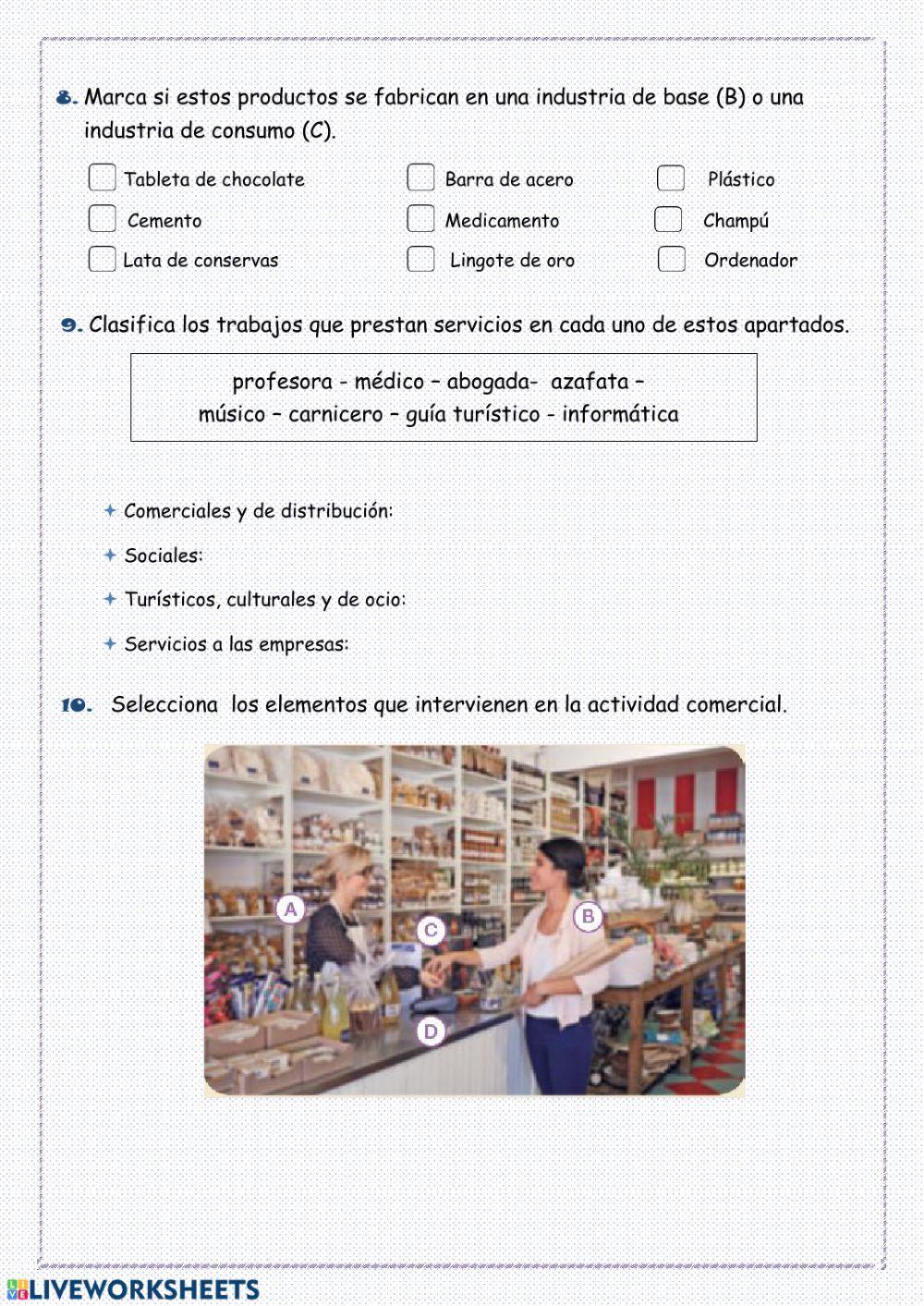 Los sectores de producción