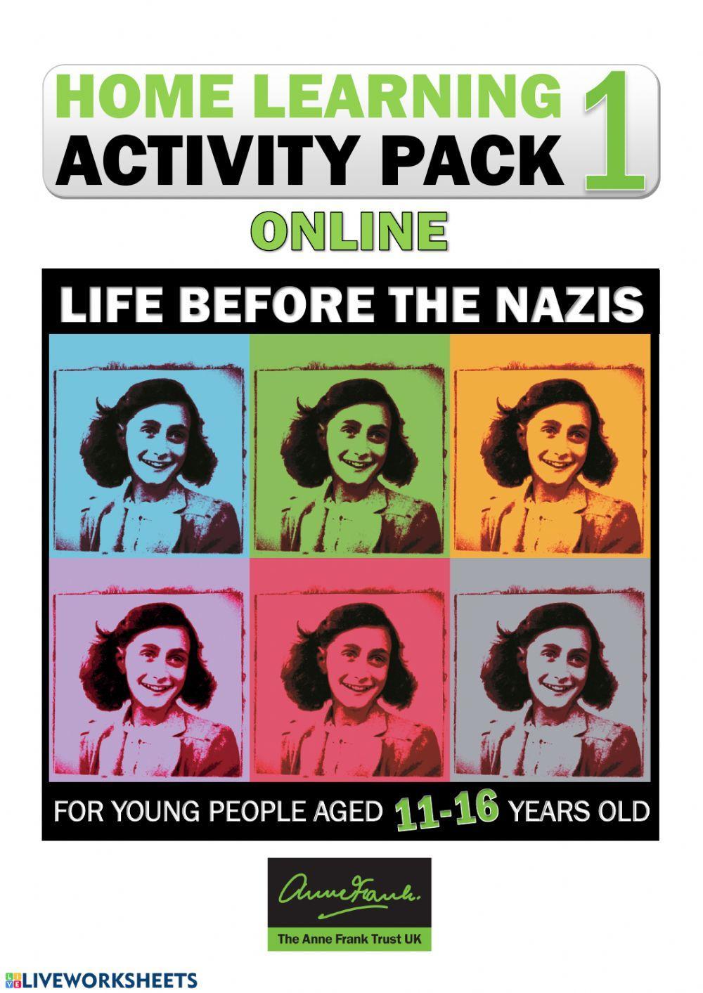 Home Learning Activity Pack 1 - LIFE BEFORE THE NAZIS