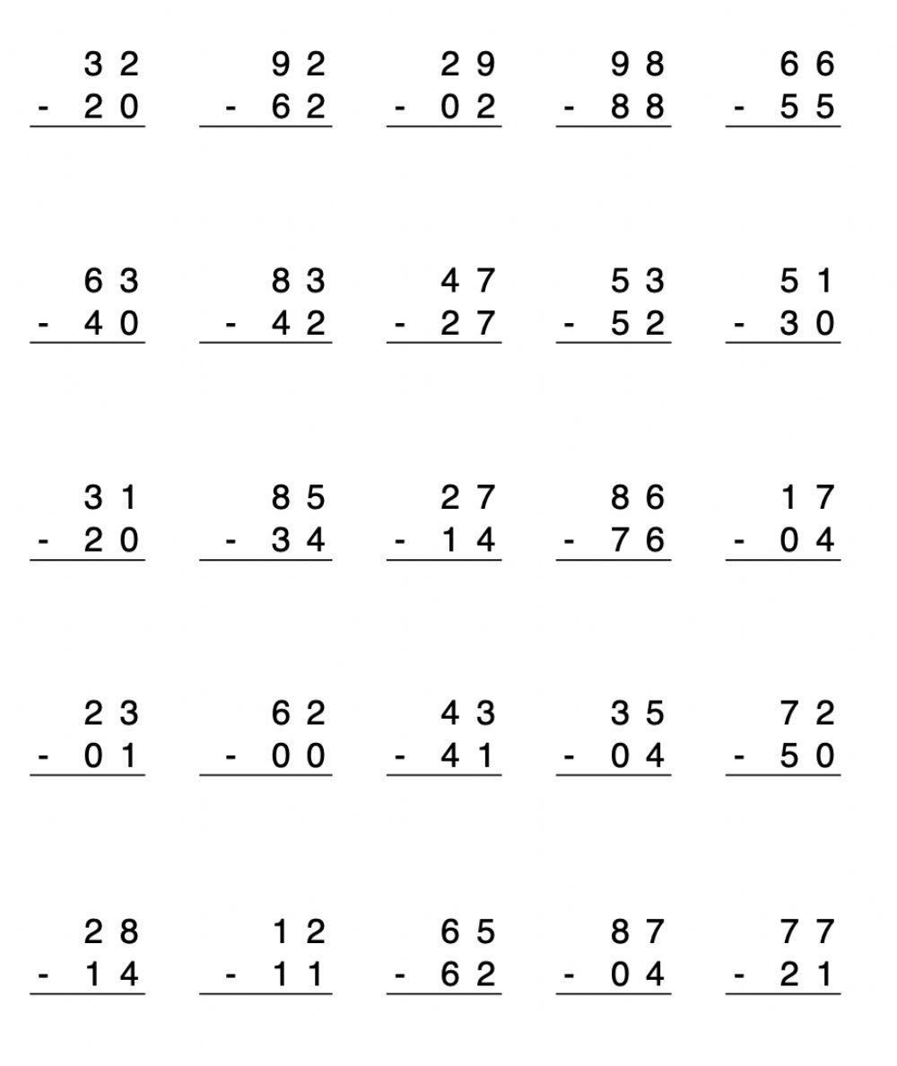 Restes de dos xifres sense portar