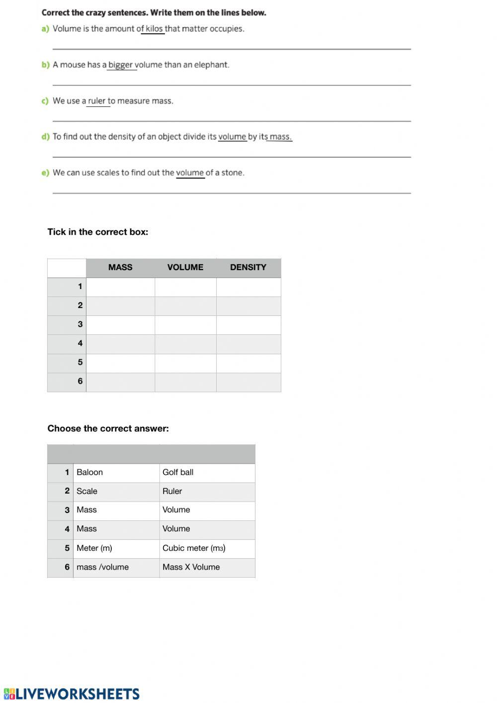 Properties of matter