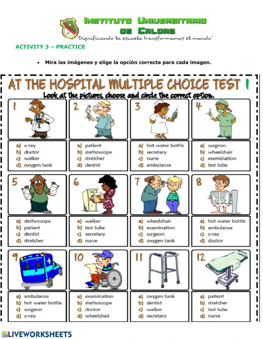 Simple past interrogative form - Medical vocabulary