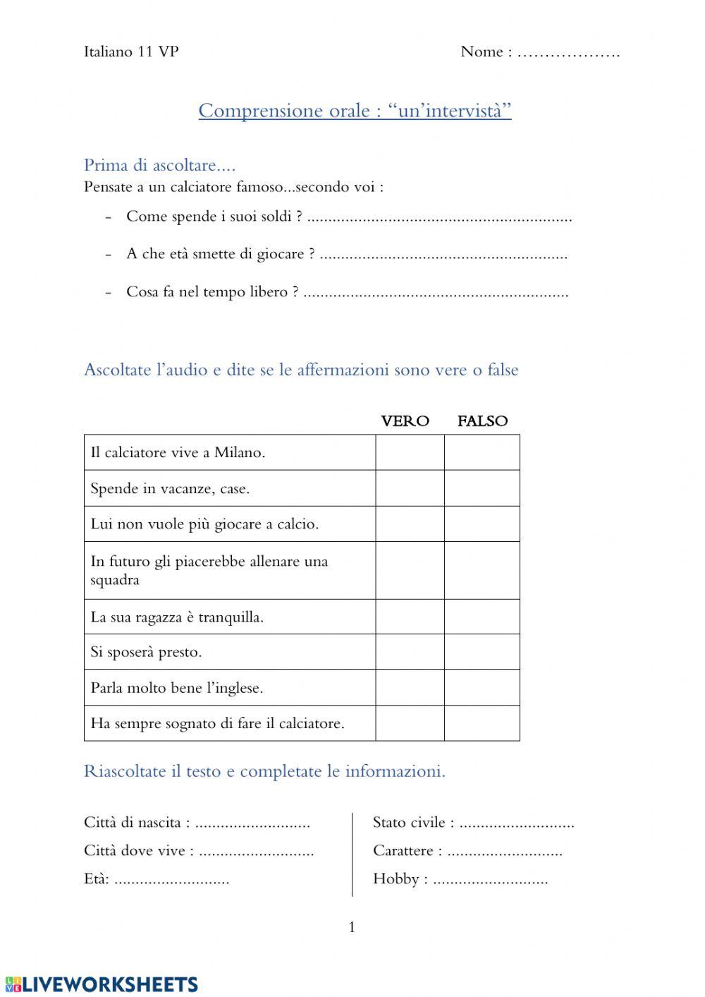 Comprensione Orale -un'imprenditrice-