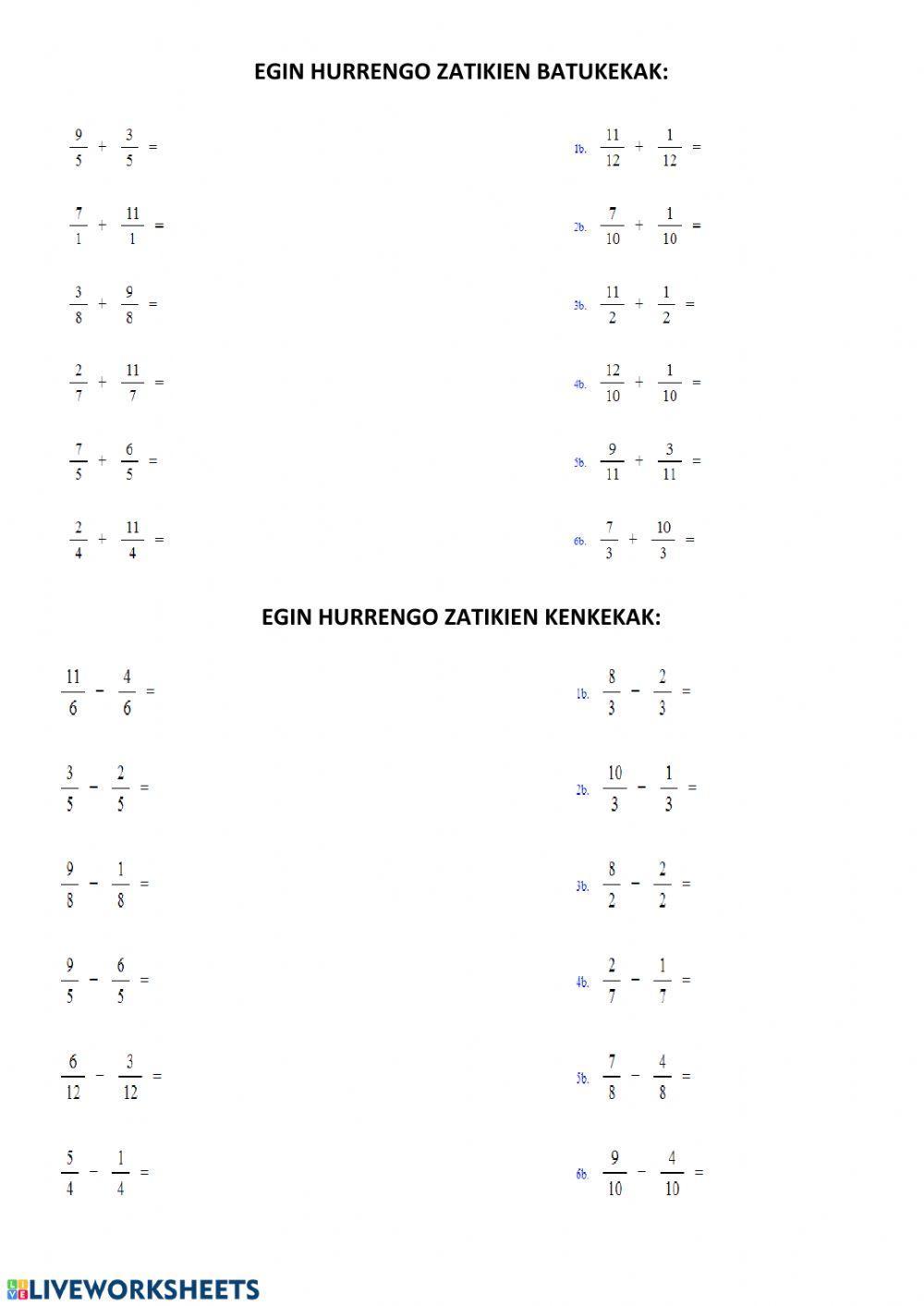 Printable Equivalent Fractions Worksheets Download, image size:1000x1413