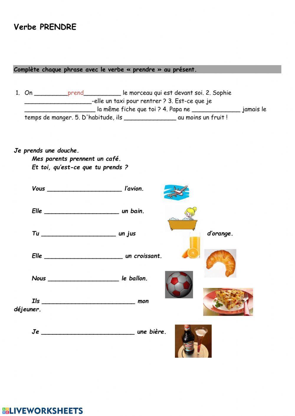 Verbes: Aller, faire et prendre