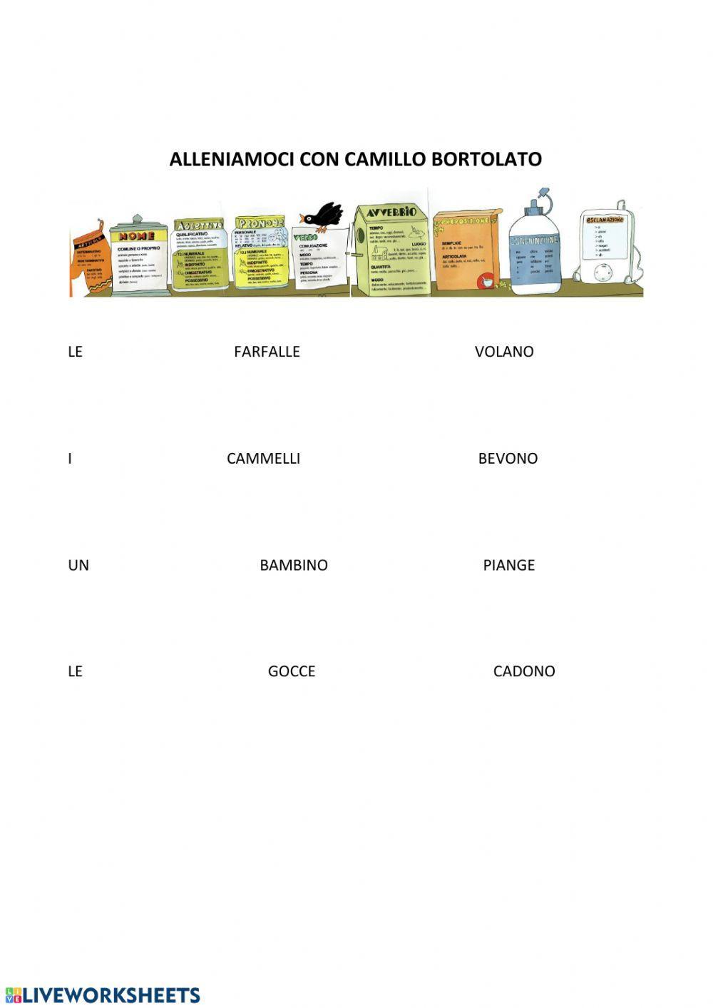 Analisi grammaticale metodo bortolato