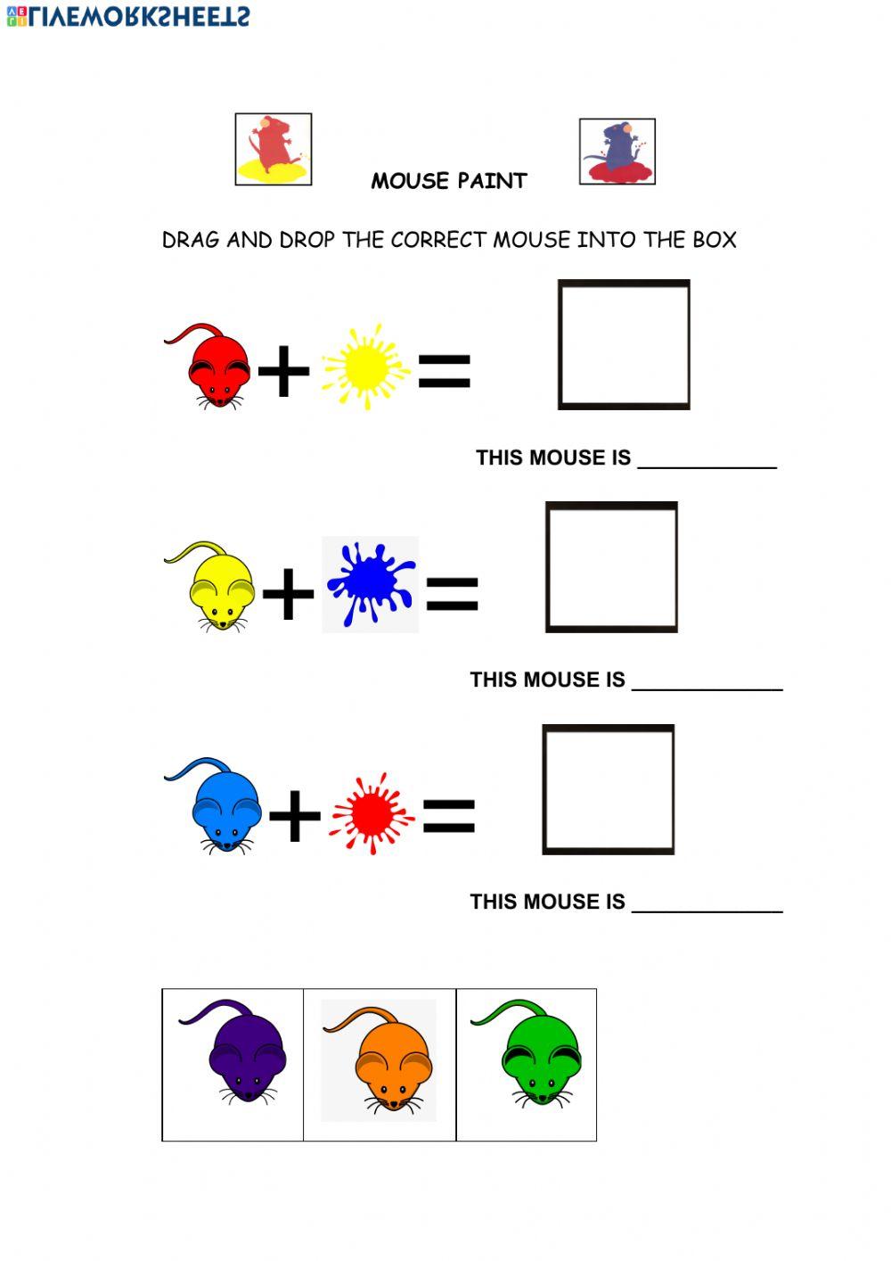Mouse Paint worksheet Live Worksheets