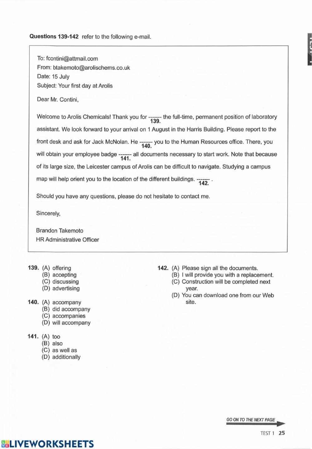 Part 6. test 1. ets 2019