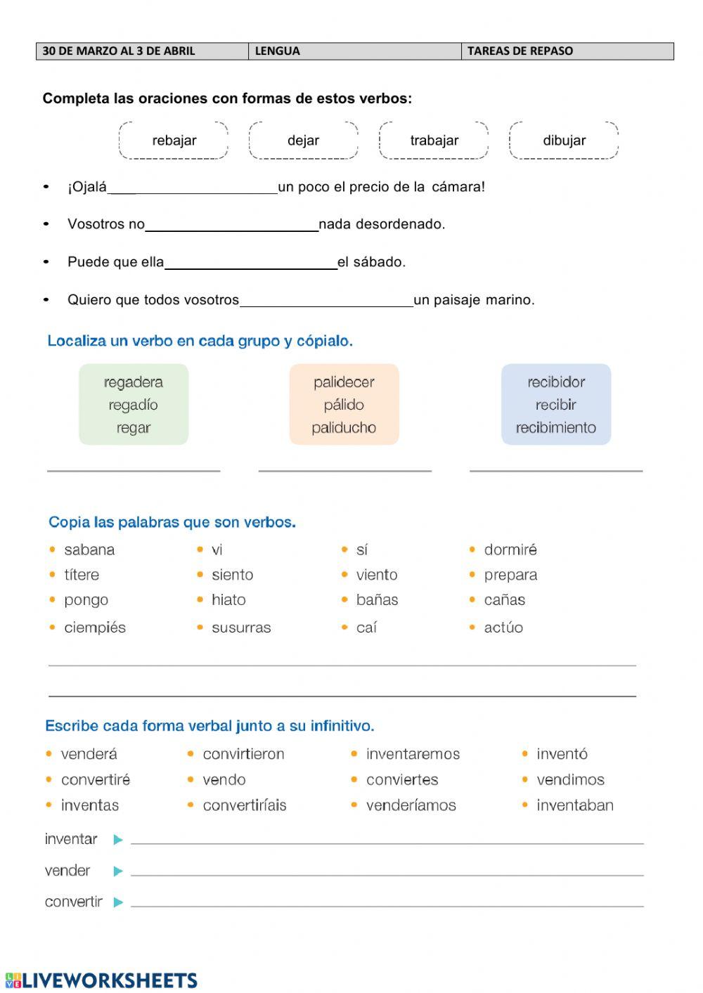 Repasolengua semana 30 marzo a 3 abril