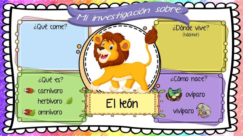 Investigación sobre el león