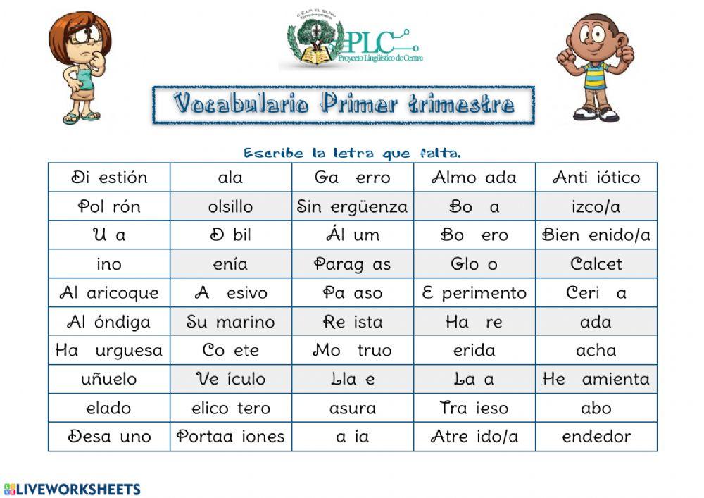 Vocabulario