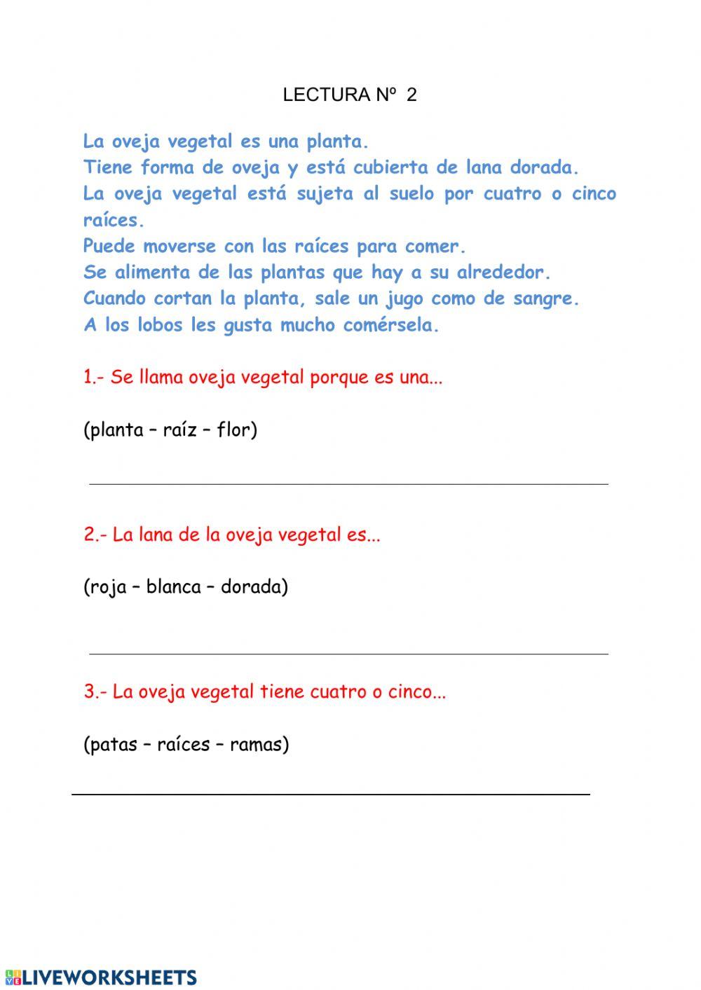 Comprensión escrita 1