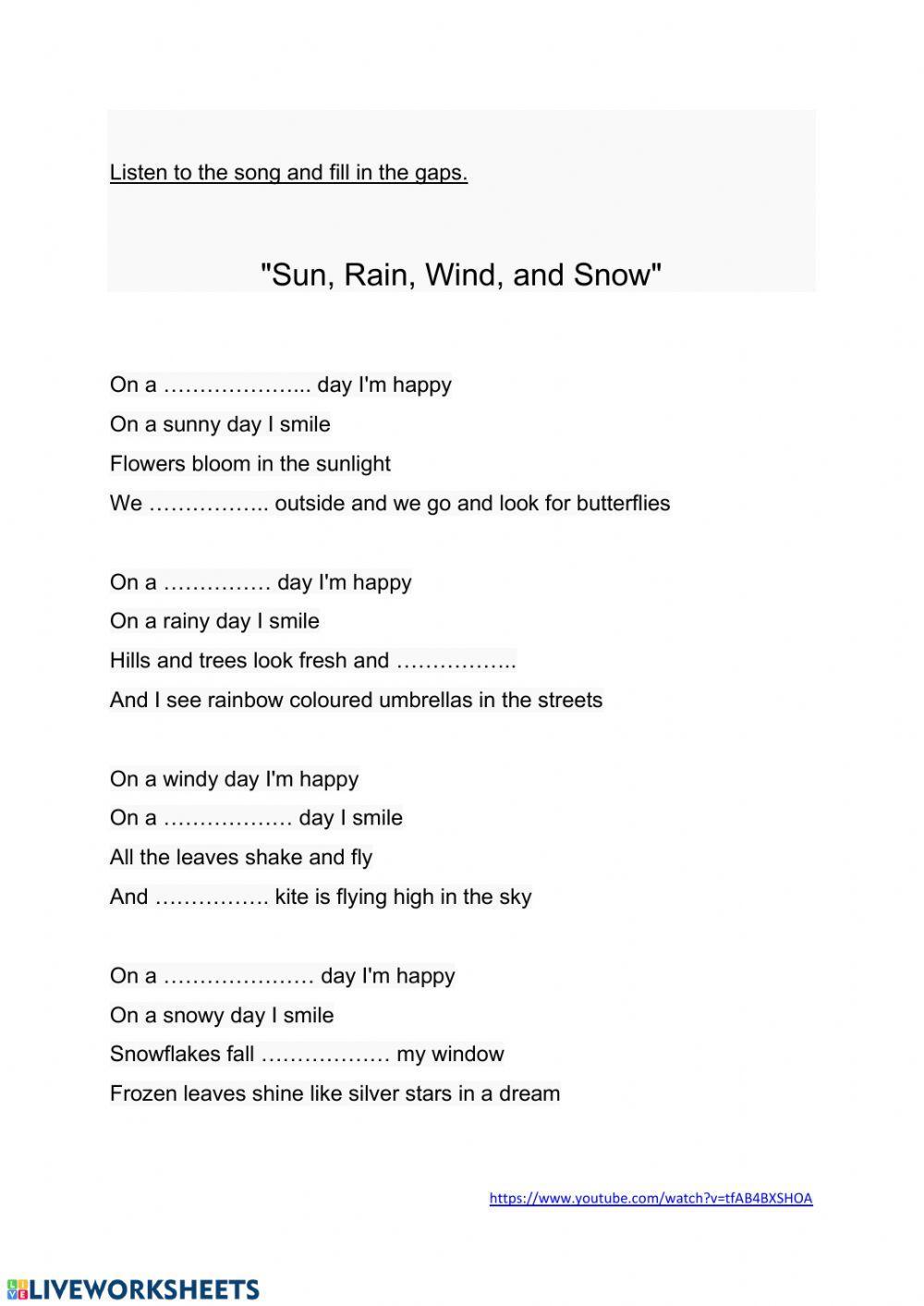 weather song weather song