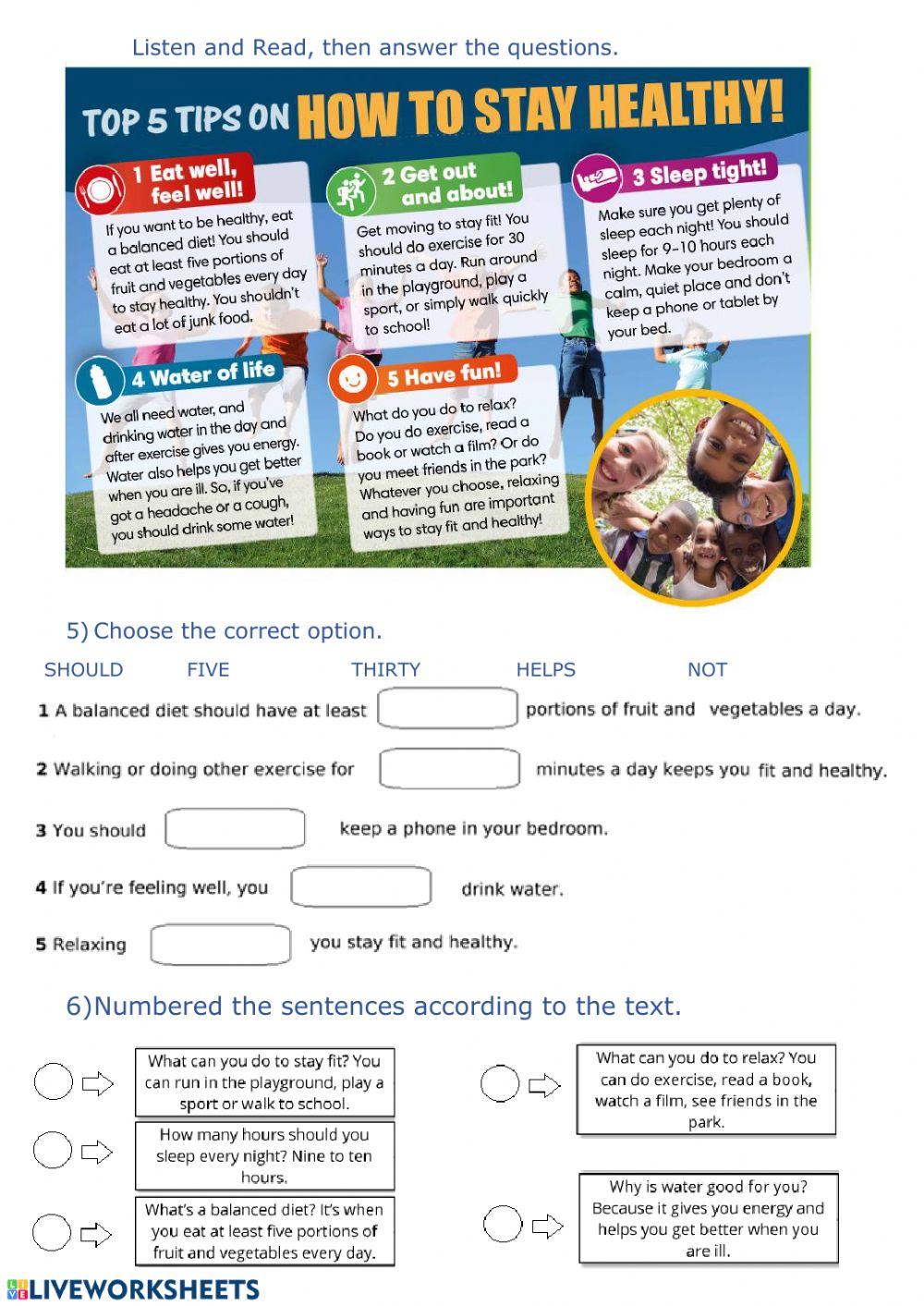 Control should and healthy