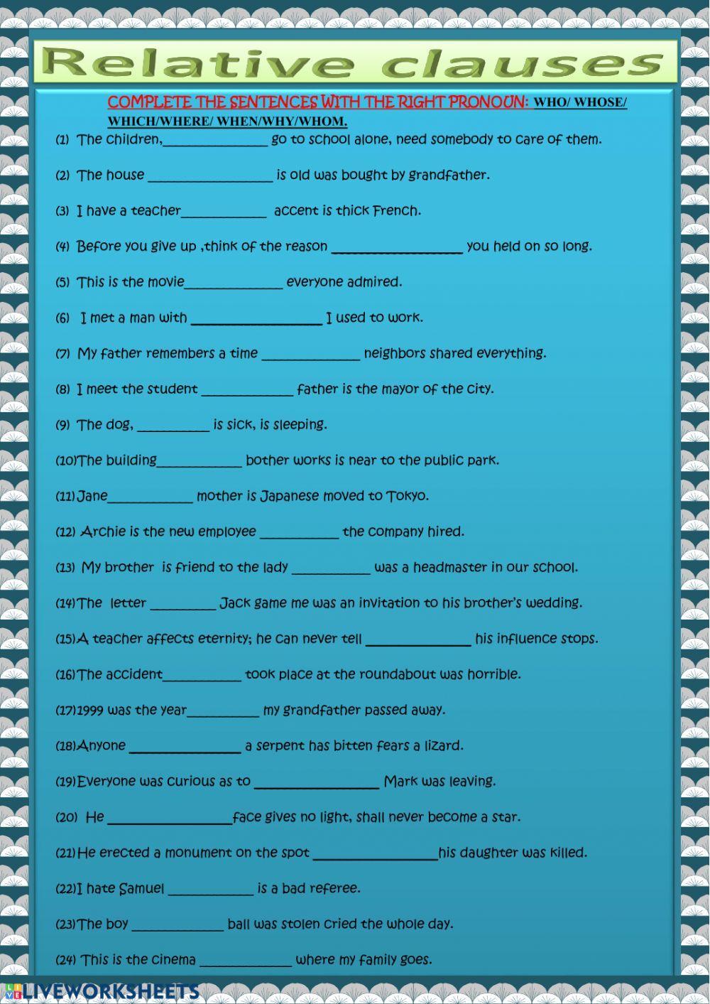 Relative clauses