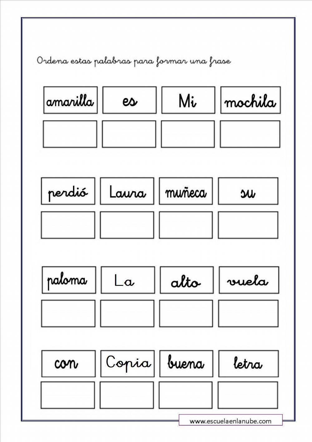 Estructuración de oraciones