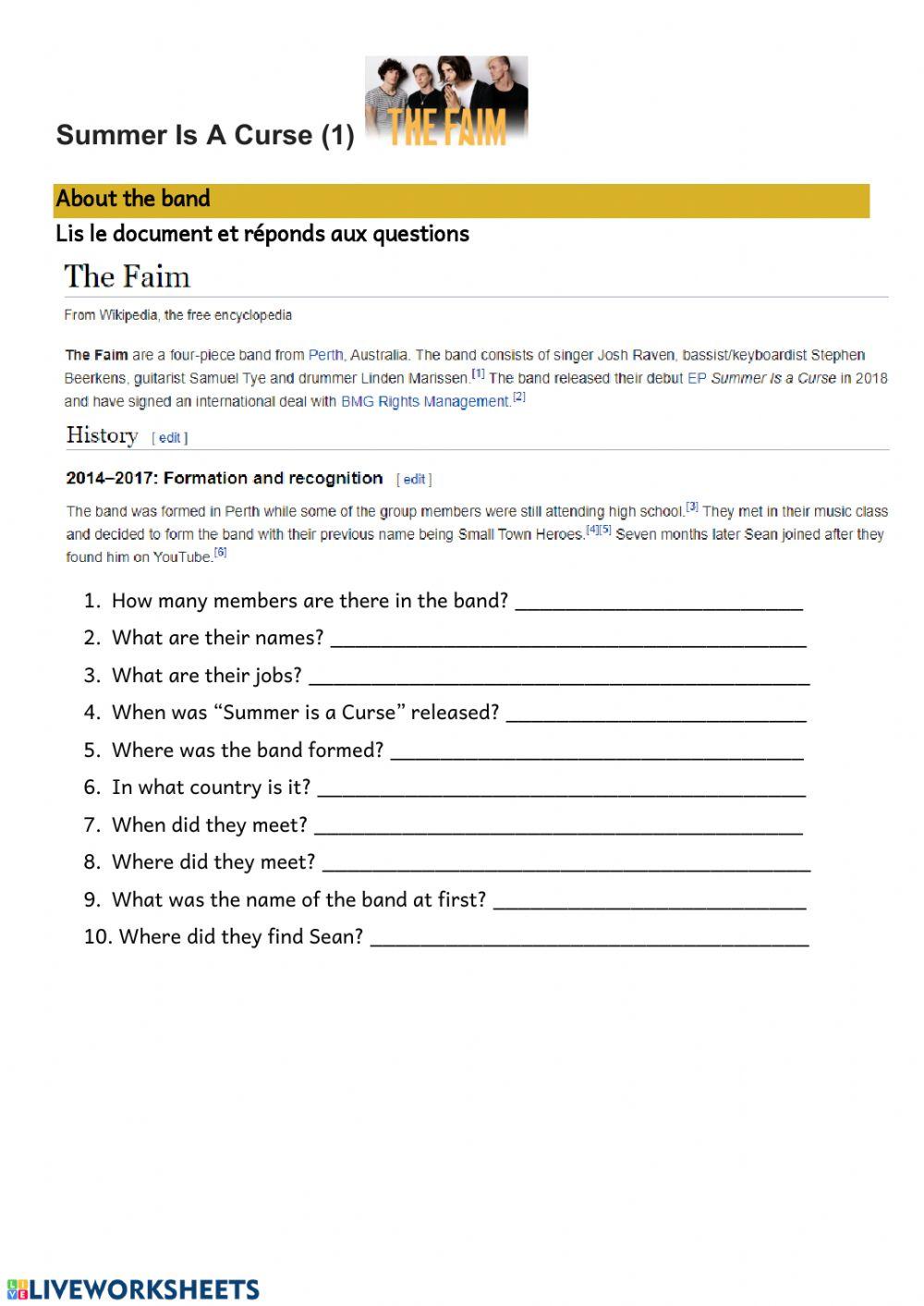 Summer is a curse, part 1 - The Faim