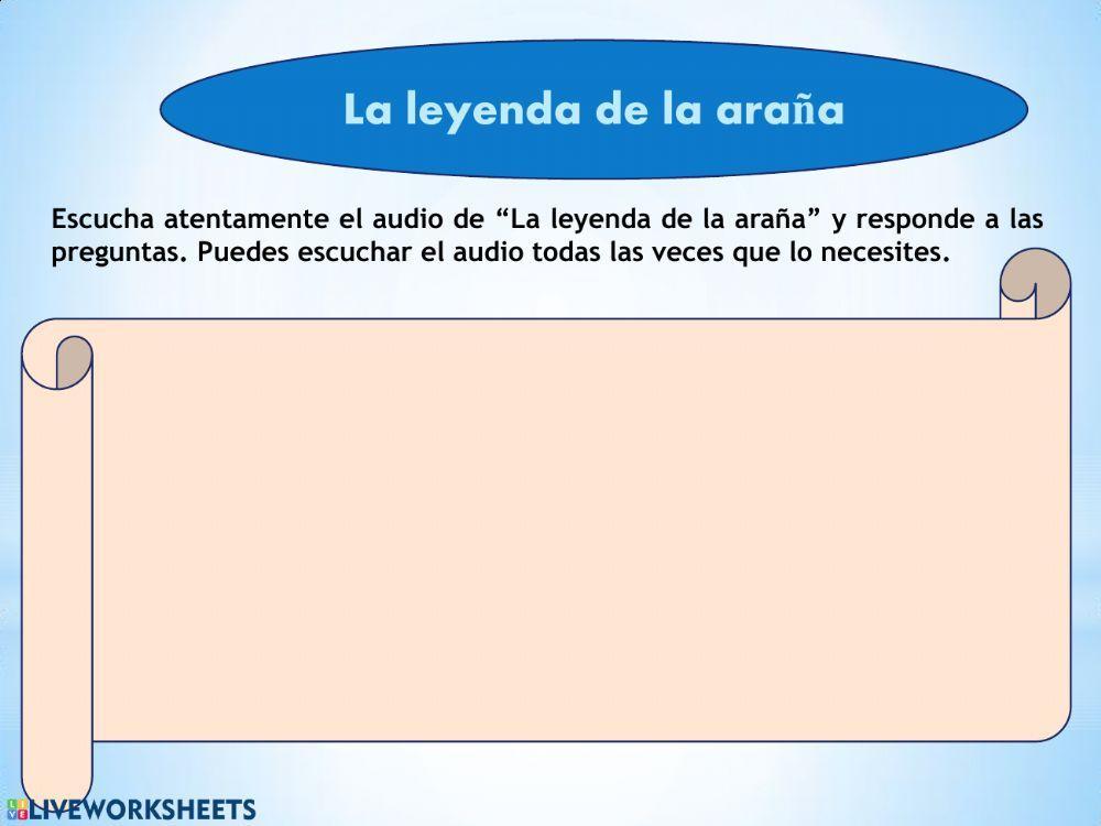 Lectura: La leyenda de la araña