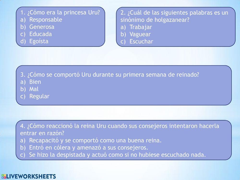 Lectura: La leyenda de la araña