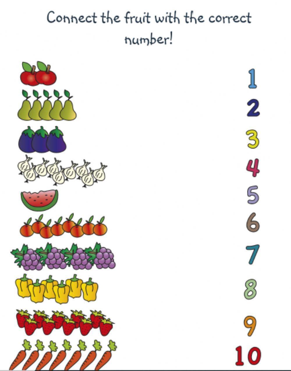 Veg-Fruit Number Match