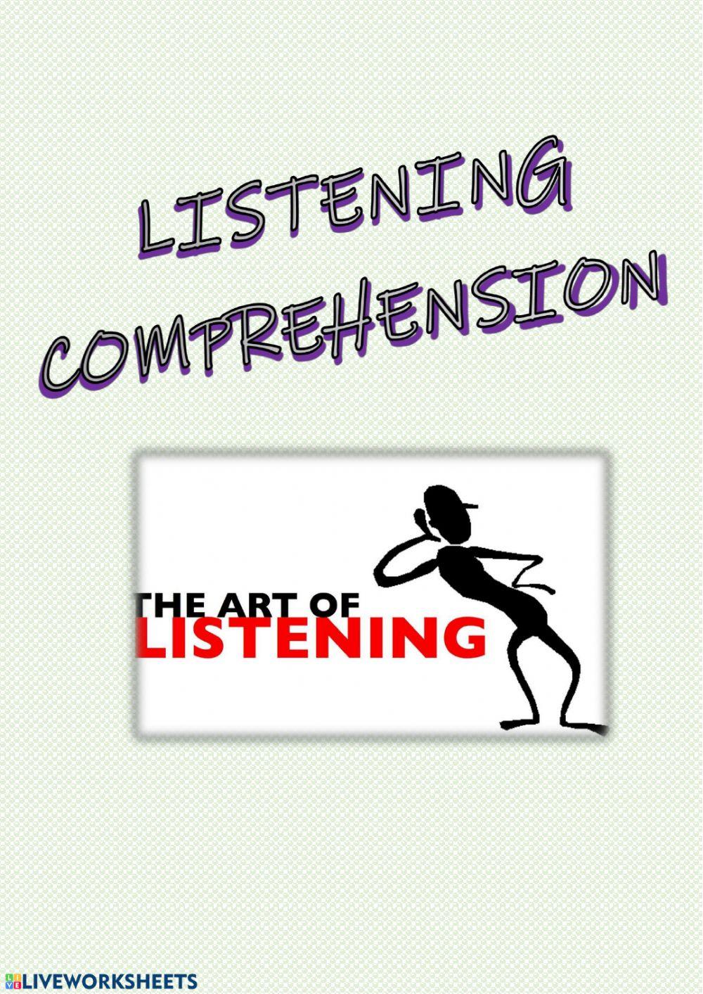 Listening comprehension cover