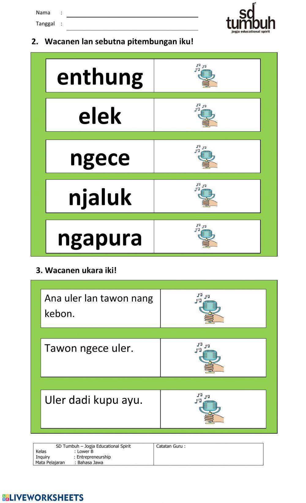 Tugas Dongeng Bahasa Jawa 2A