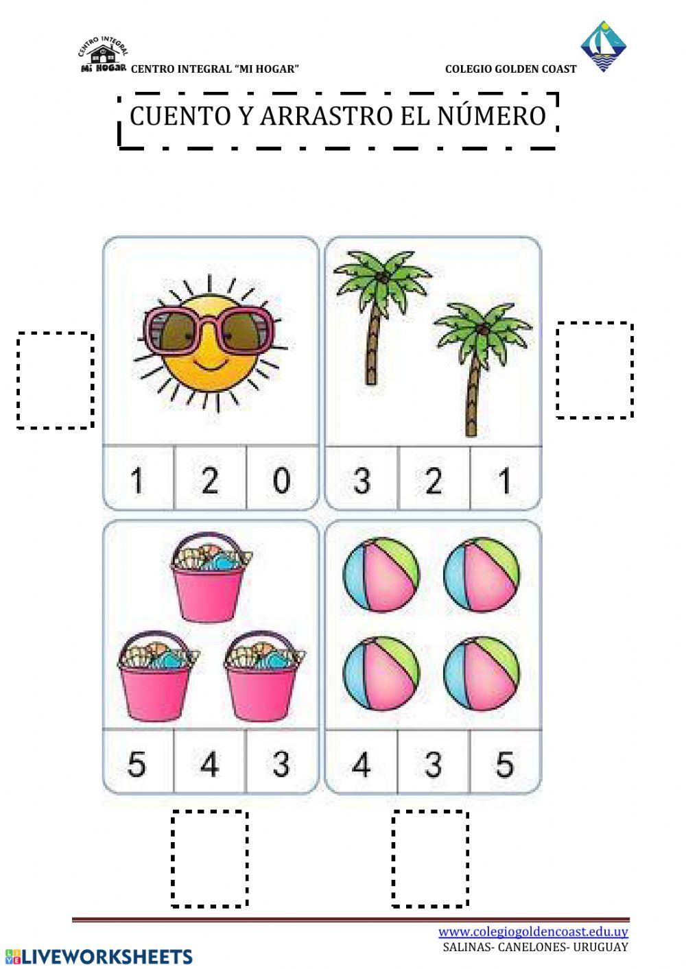 CUENTO Y ARRASTRO EL NÚMERO 2