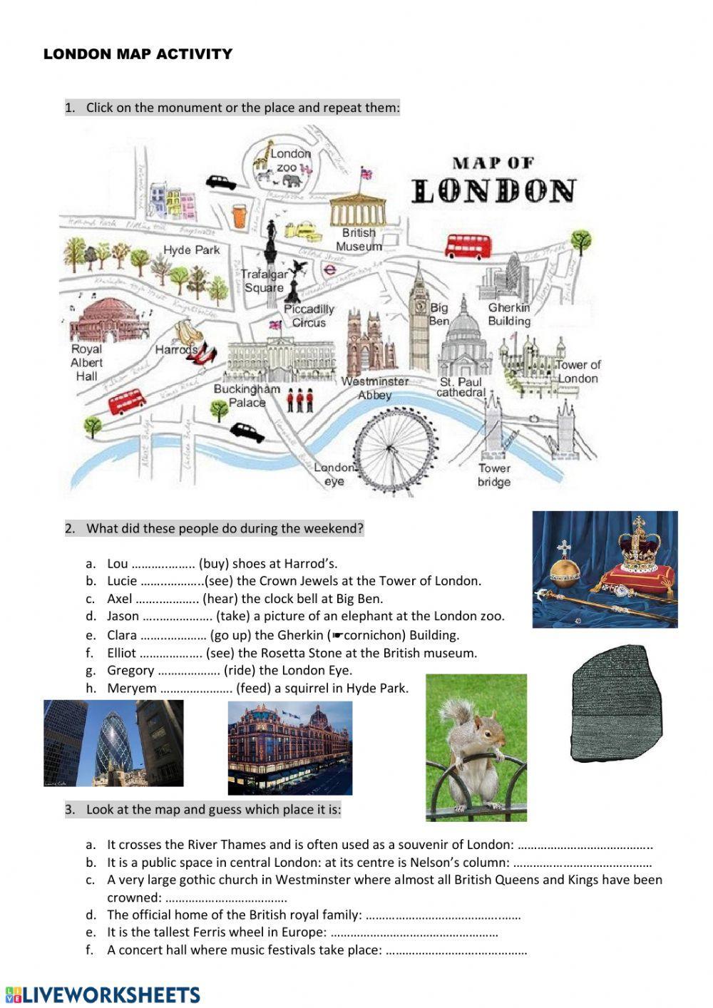 London map activity