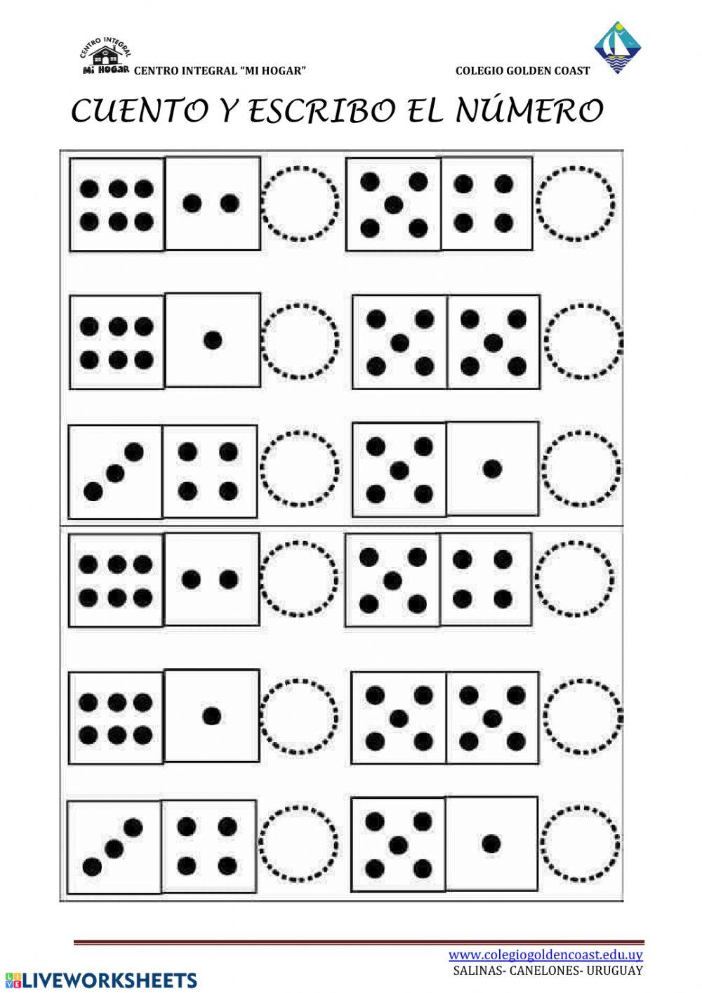 Cuento y escribo el número