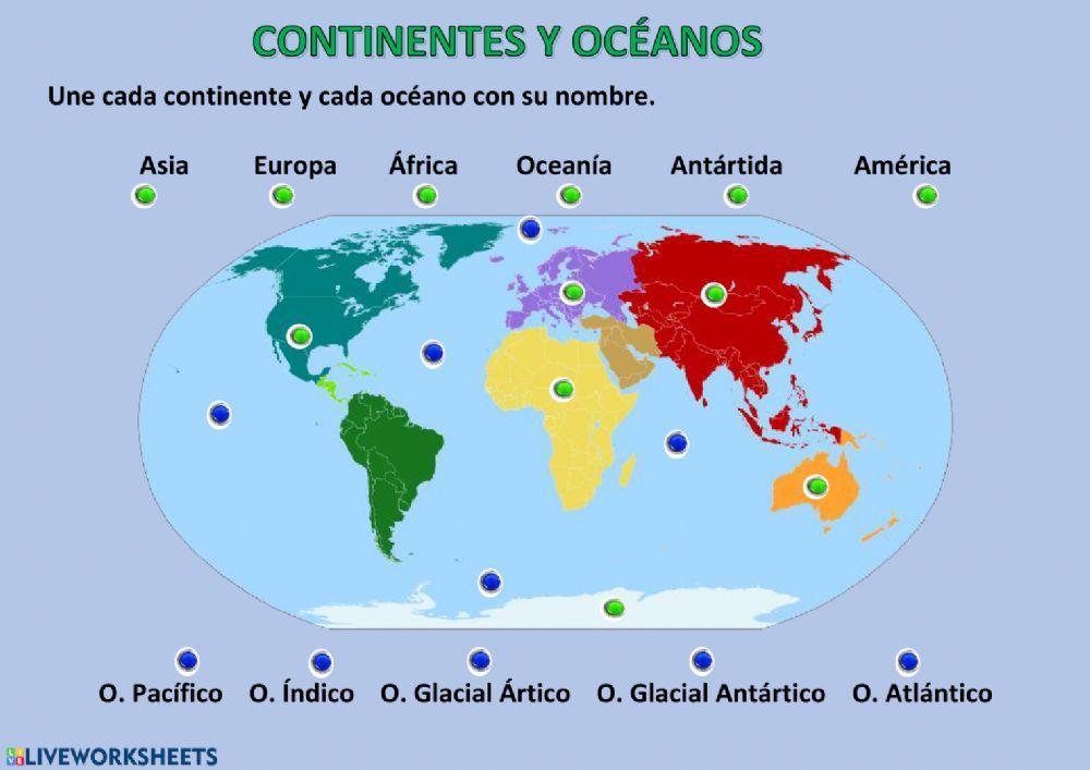 Continentes y océanos Continentes y océanos
