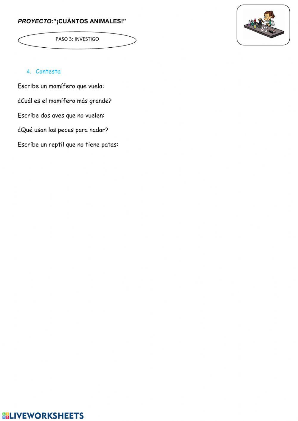 Animales vertebrados