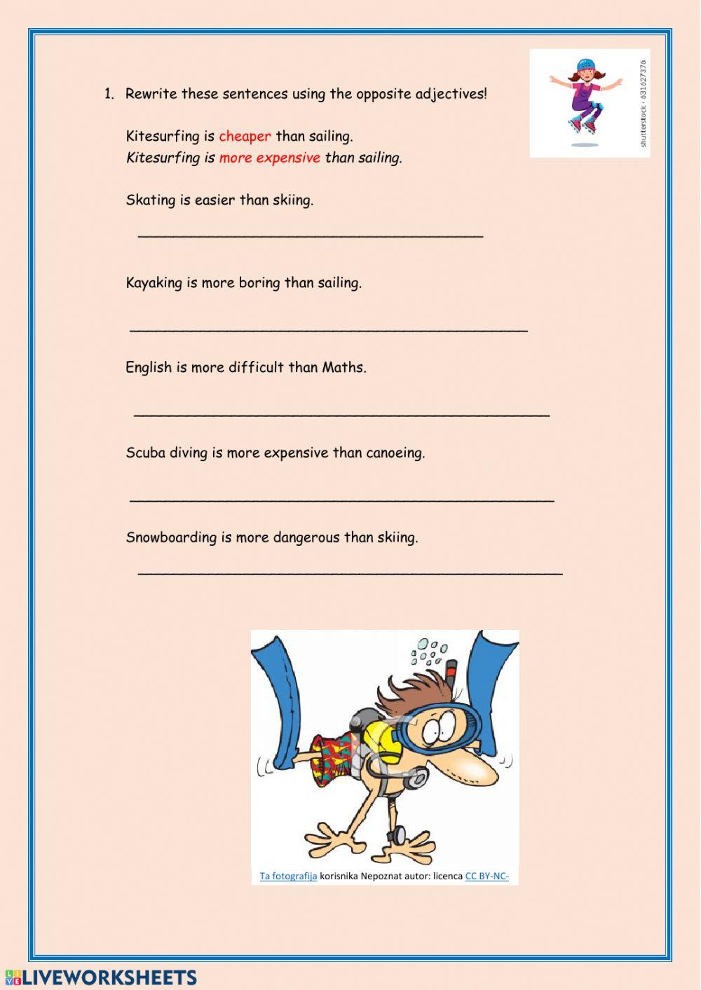 Comparative and superlative