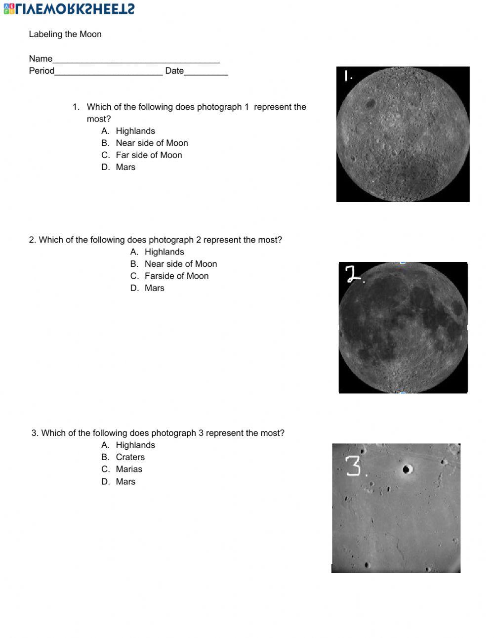 Features of the Moon