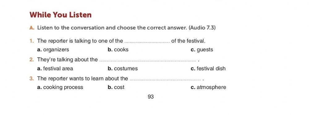 Grade 10 Theme 7:Food and Festivals