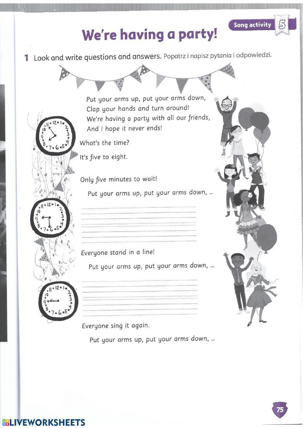 We're having a party song