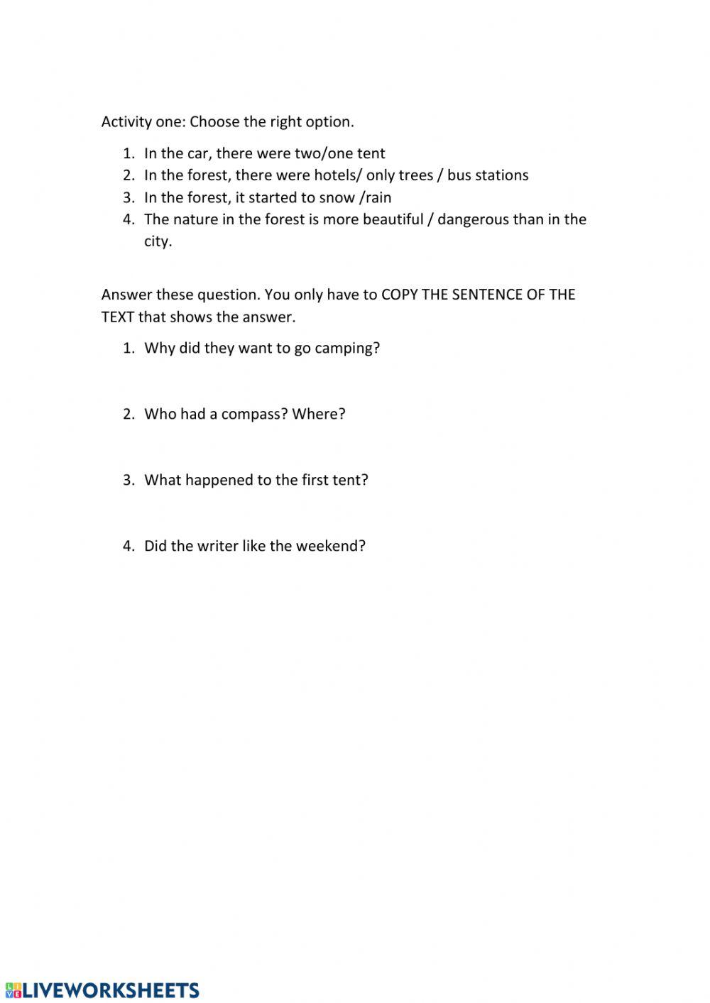 Reading: a weeking in nature