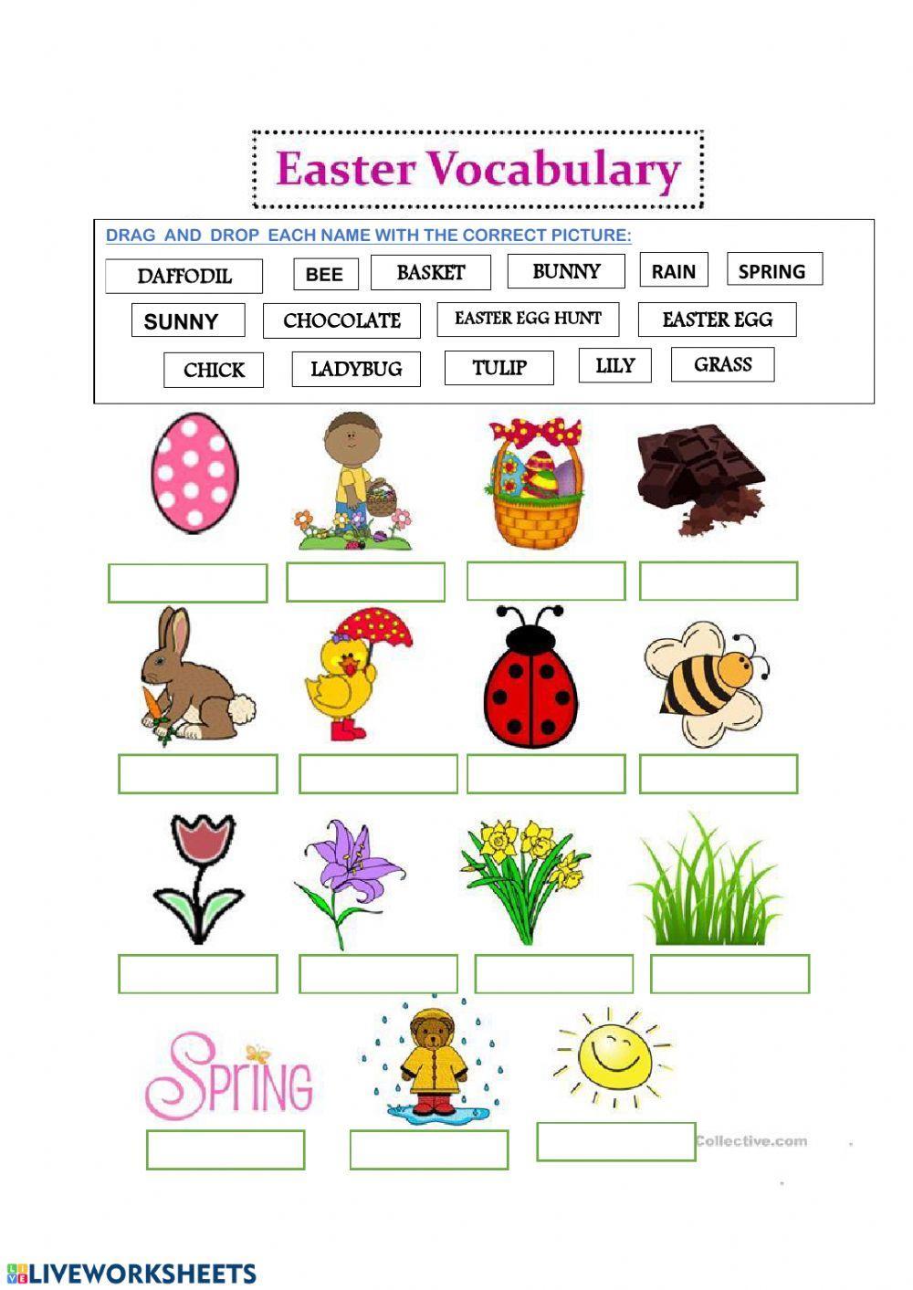Easter vocabulary Easter vocabulary